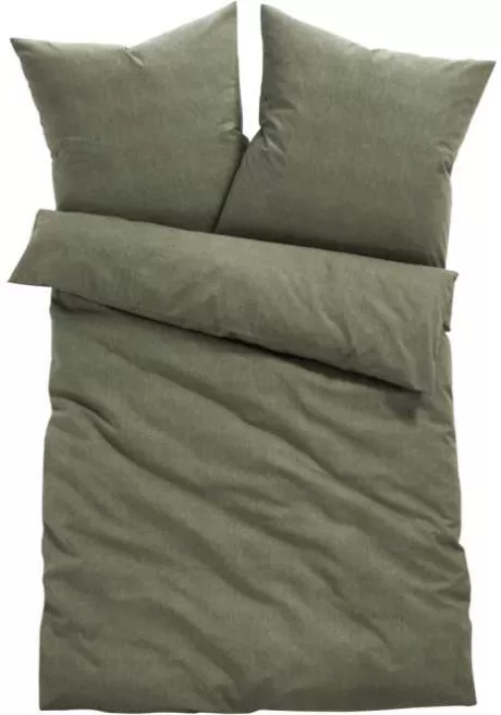 Olivgrüne / khakifarbene Bettwäsche