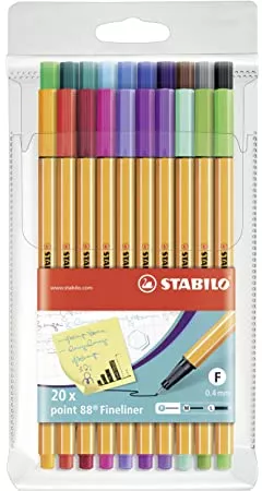 Fineliner - STABILO point 88 - 20er Pack - Sondersortierung : Amazon.de: Bürobedarf & Schreibwaren