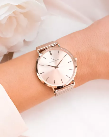 Blush Stellar Uhr 40 - Mesh Armband – Abbott Lyon Deutschland
