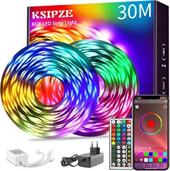 LED Strip, RGB LED Fairy Lights Strip, with Remote Control, for Cabinet Decoration, Party, Home, Bedroom. Colour-Changing : Amazon.de: Lighting