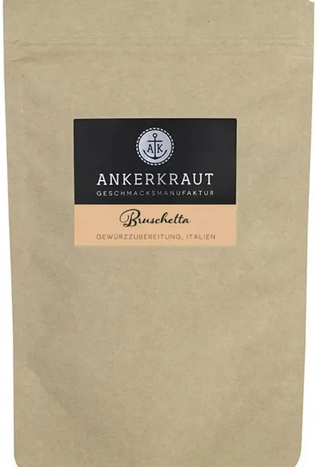 Ankerkraut Bruschetta, für klassisches Bruschetta con pomodoro e basilico, 110g im aromadichten Beutel https://amzn.eu/d/3awksu5