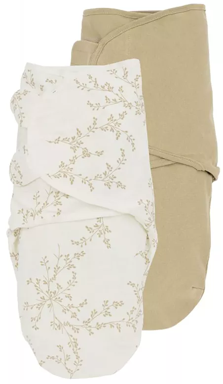 Wickeltuch 2er-Pack 0-3 Monate Branches/Uni | Braun | MEYCO