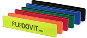 FLEXVIT Mini Fitnessband 6er Set Komplett Fitnessbänder für allgemeine Stabilisationsübungen, Dehnung und Mobilisation, Verschiedene Stärken, für Anfänger und Profis, Waschbar : Amazon.de: Sport & Freizeit