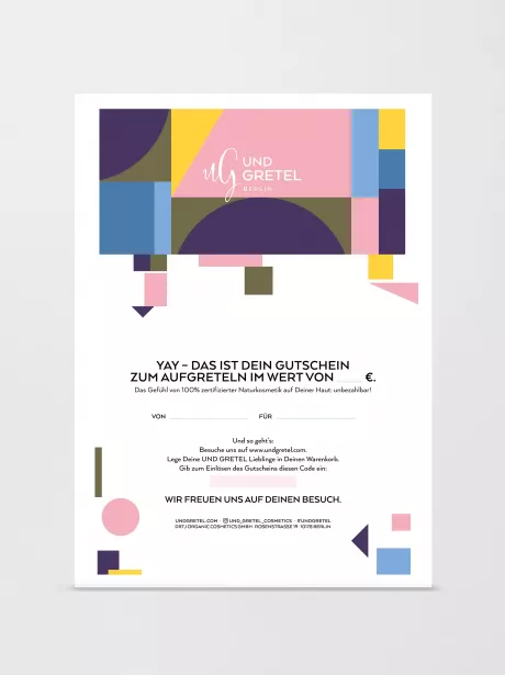 Gutschein digital | Geschenkgutscheine | UND GRETEL Berlin