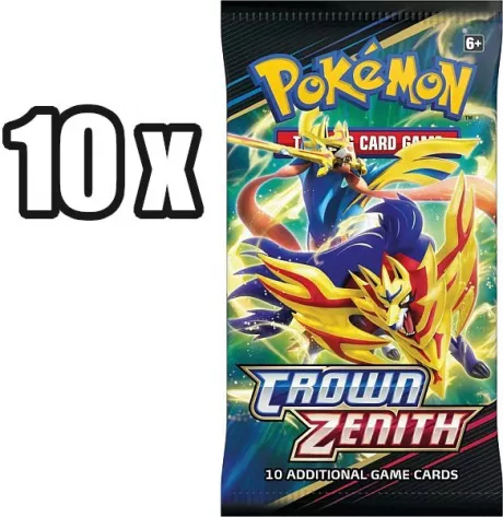 Pokemon Booster Pakke - Crown Zenith Booster Pack Bundle - 10 Boosters | Kelz0r.dk