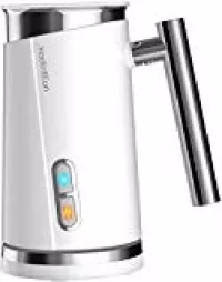 HadinEEon Milchaufschäumer elektrisch 300ml/100ml 500w Milchaufschäumer Edelstahl Automatischer Milchschäumer Erhitzen und Aufschäumen für heiße und kalte Milch, Weiß