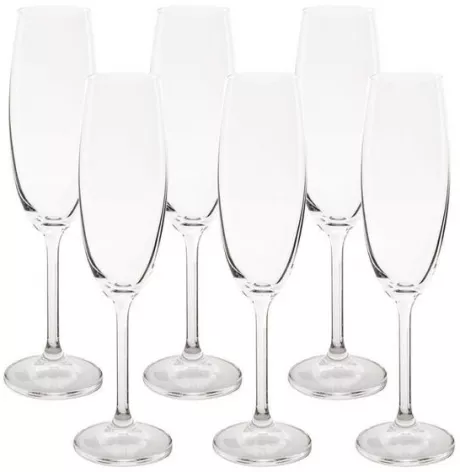Jogo de Taças para Champanhe Cristal 220ml - 6 Peças Bohemia Gastro 4S032/220 - Taça de Espumante / Champanhe - Magazine Luiza