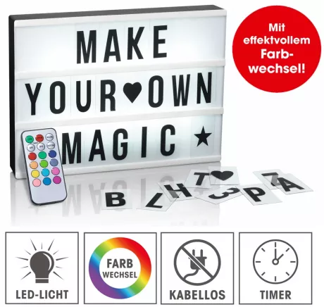 EASYmaxx LED-Leuchtkasten in Schwarz/Weiß