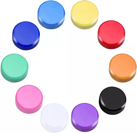 Amazon.de: Idota 10 Stück Magnete 10 Farben Kühlschrankmagnet, Magnete für Magnettafel, Rund bunt Magnete Kühlschrank, Kühlschrank Magnete Bunt für Whiteboard, Klassenzimmer, Büro, Schließfächer, Foto