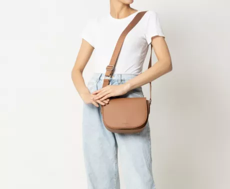Crossbody Marrom Gorgurão Pequena | Anacapri