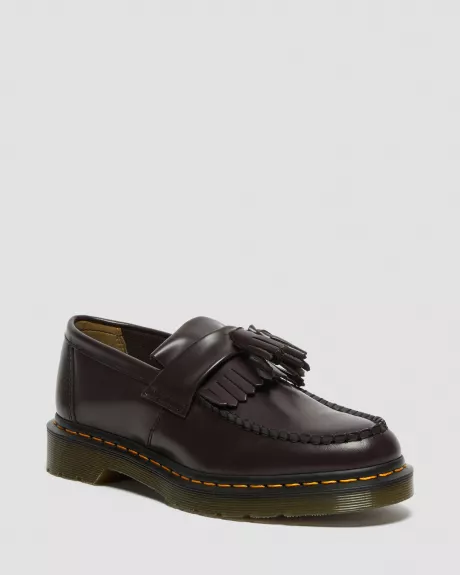 Adrian Yellow Stitch Glattleder Tassle Loafer | Dr. Martens