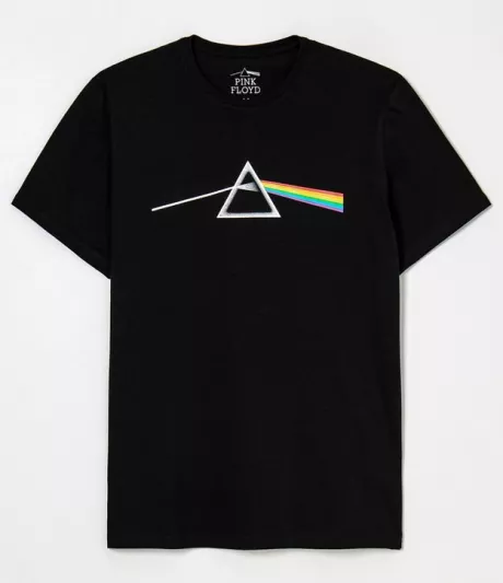 Camiseta Comfort Fit Estampa Pink Floyd Prism Preto