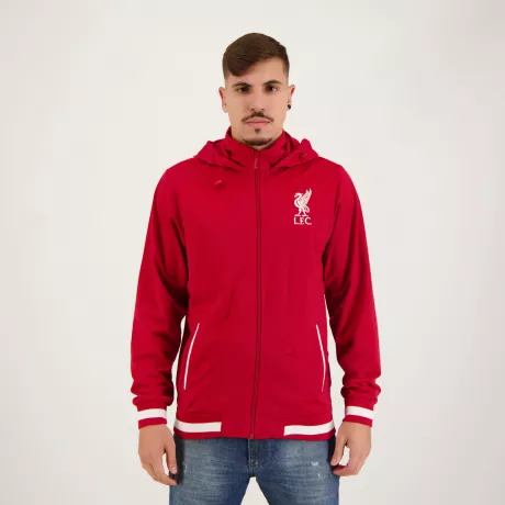 Jaqueta Liverpool Trilobal com Capuz Vermelha - FutFanatics