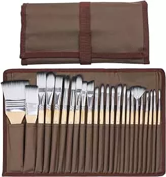 Artecho Pinselset Acrylfarben, Pinsel Set für Aquarell, Öl, Steinmalerei, Nagelpinsel, 24 Verschiedene Größen mit Organisationstasche. : Amazon.de: Küche, Haushalt & Wohnen