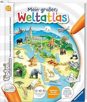 tiptoi® Mein großer Weltatlas: Mit über 1500 Geräuschen und Texten. Funktioniert nur mit tiptoi Stift. Stift muss separat erworben werden : Friese, Inka, Schargan, Constanze: Amazon.de: Bücher