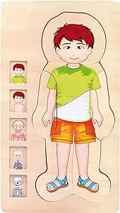 small foot Holzpuzzle Anatomie Junge, 29 teiliges Schichtpuzzle, spielerisches Entdecken des Körpers, ab 3 Jahren, 5842: Amazon.de: Spielzeug