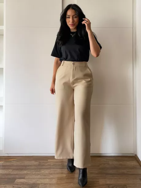 CALÇA PANTALONA ALFAIATARIA FEMININA MODA TENDÊNCIA