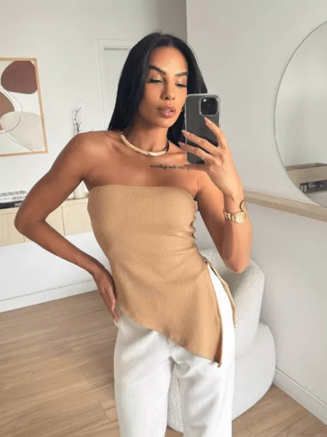 Blusa Feminina Tomara Que Caia Assimetrica Em Anaruga Moda
