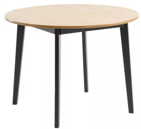 Tafel JEGIND Ø105 eiken/zwart | JYSK