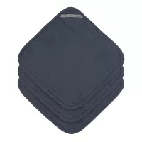 LÄSSIG Waschlappen aus Mull (3 Stk) - Muslin Washcloth, Navy | LÄSSIG FASHION