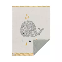 Lässig Babydecke Bio Baumwolle GOTS Little Water Whale, 75 x 100 cm | LÄSSIG FASHION
