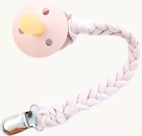 Oh dubidu Schnullerkette "Bio Biobaumwolle" geflochten "nude" – coucou natur