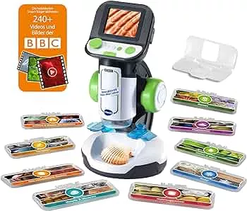 VTech Interaktives Video-Mikroskop – Bildschirm, smarte Objektträger, Audio-Fakten, Bild- und Videomaterial und Fotofunktion – Eigene Proben untersuchen und speichern – Für Kinder ab 7 Jahren: Amazon.de: Spielzeug