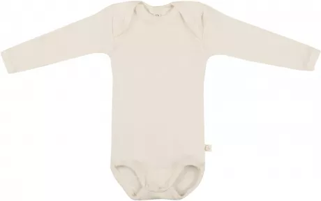 Dilling Baby Body langarm - Bio Merinowolle Natur