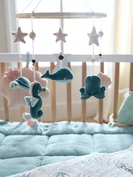 Vertbaudet Baby Musikmobile OZEAN in blau/mehrfarbig