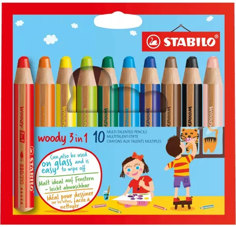 Buntstift STABILO® woody 3in1 10er-Set kaufen | tausendkind.de