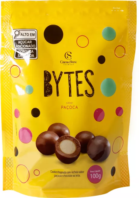 DRAGEADO BYTES PAÇOCA 100G | Loja Cacau Show