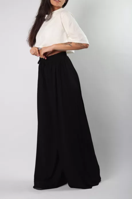 Calça Pantalona sem Fenda Preta - La Magie Clothes