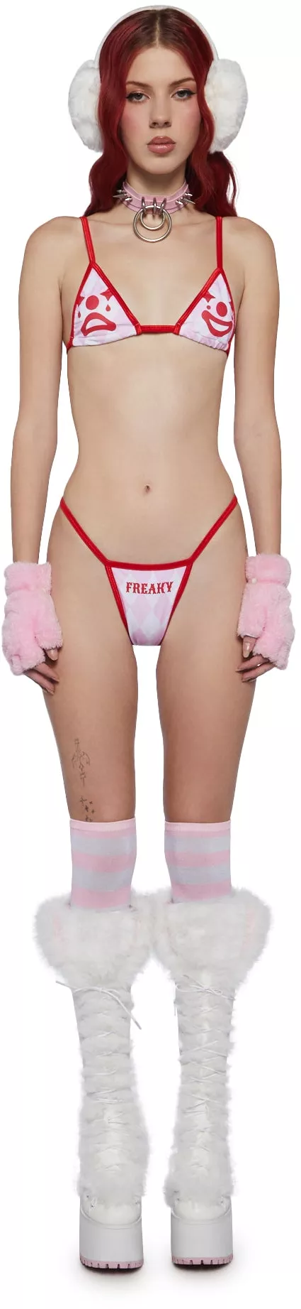 Sugar Thrillz Theater Mask Argyle Bralette & Panty Set - Red – Dolls Kill