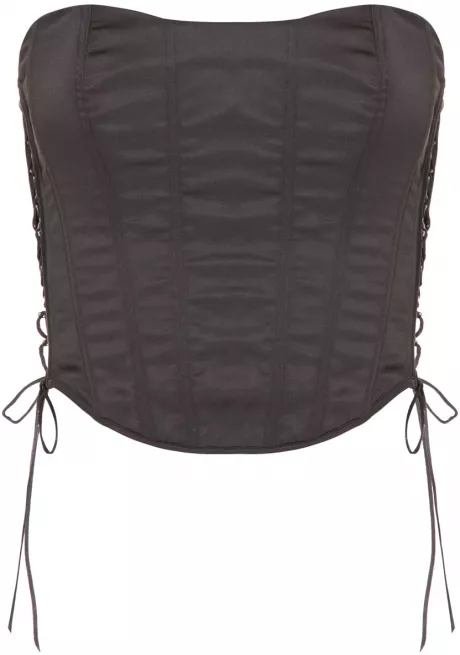 Corselet Cetim Corset Fever PRETO - Loungerie