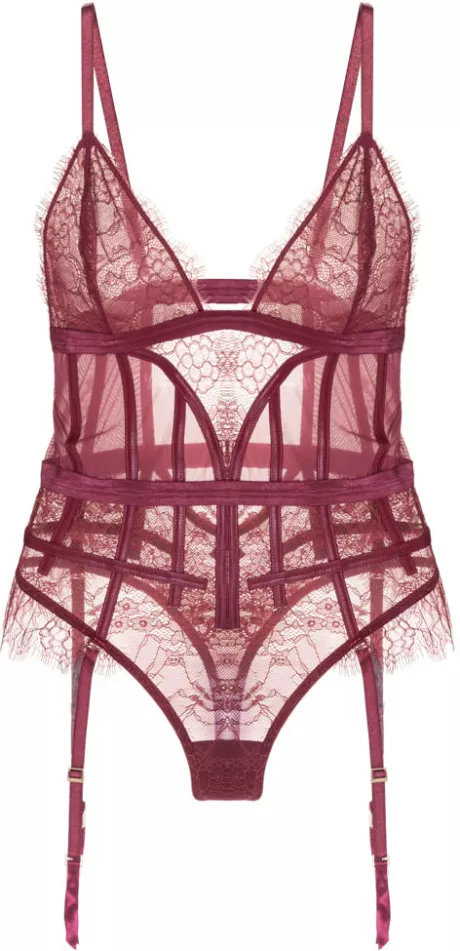 Body Liga Renda So Hot VINHO - Loungerie