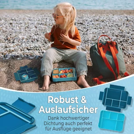 My Vesperbox – Lite - Bento Box Kinder - Lunchbox - extrem robust – Brotdose – Brotbox ideal für Kindergarten und Schule (Blau) : Amazon.de: Küche, Haushalt & Wohnen