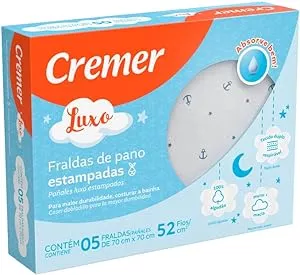 Fralda Luxo Estampa Masculina PC com 5 Unidades, Cremer (Embalagem pode variar) | Amazon.com.br