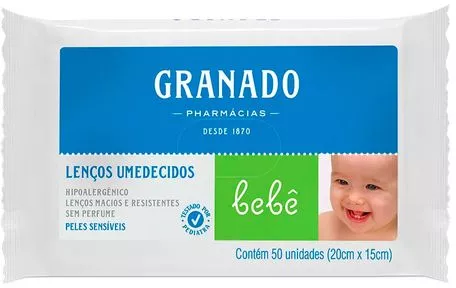 Lenço Umedecido Granado Bebê Peles Sensíveis 50 Unidades - Drogaria Sao Paulo