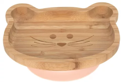 Lässig - 4KIDS - Bambusholz Kinderteller mit Saugnapf - rosa Little Chums Mouse | baby-walz