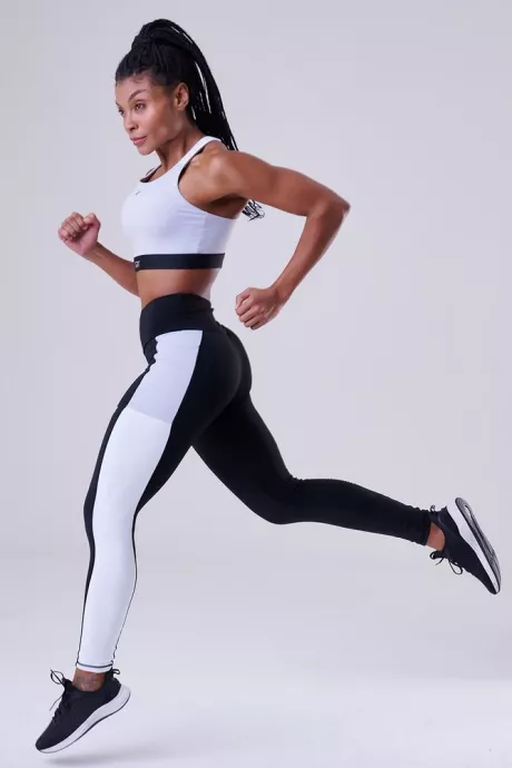 LEGGING GRIT BOSSA - PRETO / CINZA CLARO / BRANCO - PP