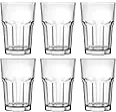 Kit 6 Copos 350ml Vidro Grosso Canelado Para Agua Suco Smoothies Estilo Americano Resistente Moderno Mesa Posta Copo Diferente Premium Drinks Luxo | Amazon.com.br