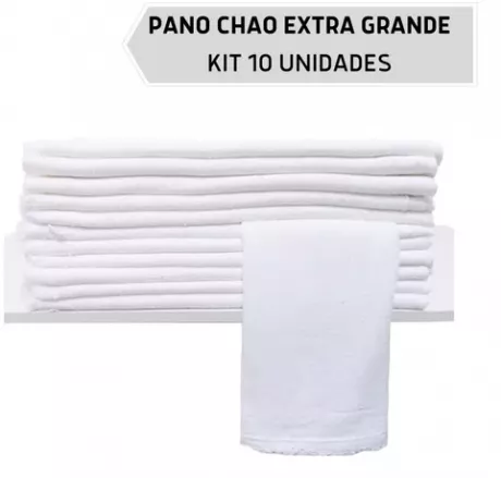Pano De Chao Atacado Limpeza Saco Alvejado Grande Kit 10 Un Cor Branco | MercadoLivre