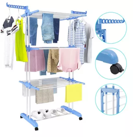 Varal De Roupa Aco Inox Dobravel Vertical Cor Prateado Toaninni | MercadoLivre
