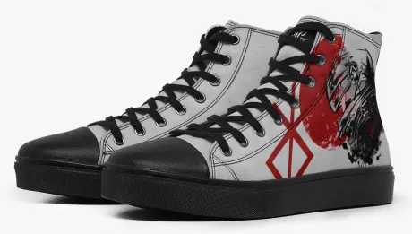 Tênis Cano Alto Cinza Anime Berserk Red Sun Guts Anime – Stamp It