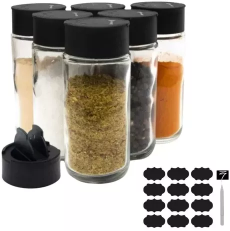 Pote Tempero Frasco Kit 10 Tampa Dosadora +etiqueta+ Caneta | MercadoLivre