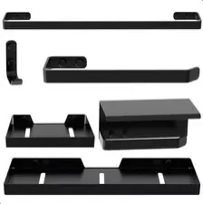 Kit Acessórios Para Banheiro Preto Fosco 6 Peças Max | MercadoLivre