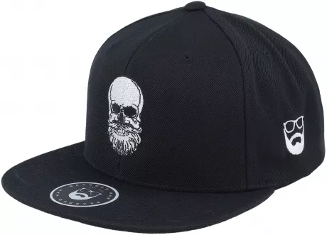 Bearded Skull Black Snapback - Bearded Man Cap | Hatstore.ch