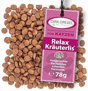 Dirk Drexel Relax Herbal Lis for Cats 78 g | Anxiety and Stress | with Bach Flowers | Inner Peace | For Harmonisation | Soothing Agent 3 Month Treatment : Amazon.de: Pet Supplies