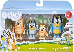 BlueY Set of 4 Family, Bingo, Bandit and Chilli Figures 2.5-3 Inch Figures with Articulated Joints - Official Collectable Item: Amazon.de: Toys