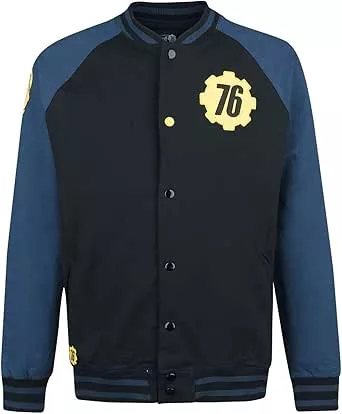 Fallout 76 - Vault 76 Collegejacke schwarz/blau S : Amazon.de: Fashion